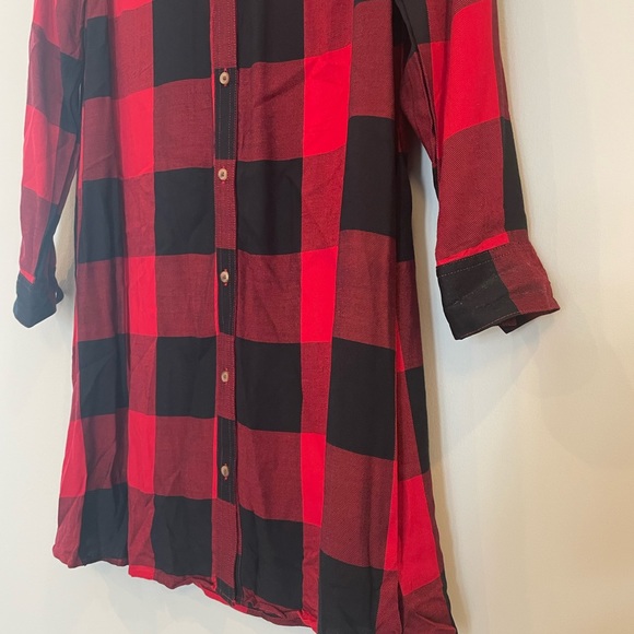 NWT Old Navy Plaid Swing Shirt Dress - Picture 6 of 8